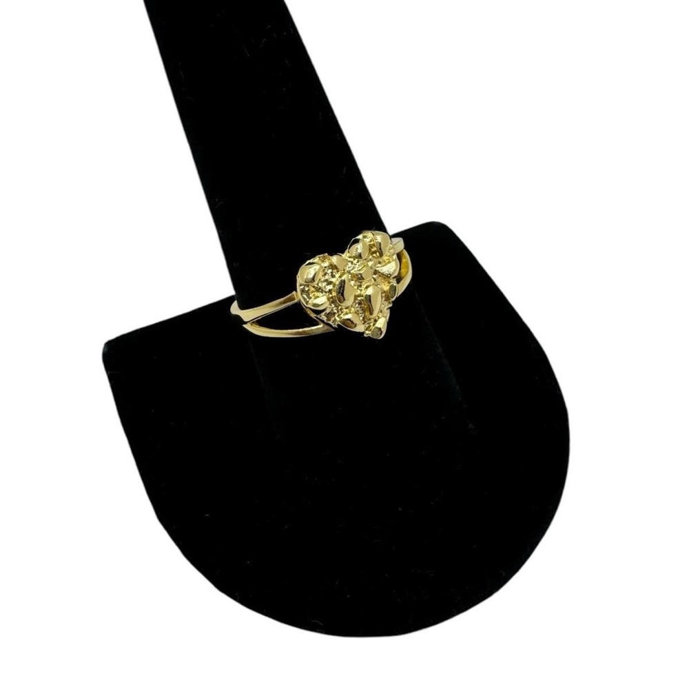 Gold heart nugget ring 
Size 7/8/9/10 - Picture 2 of 7